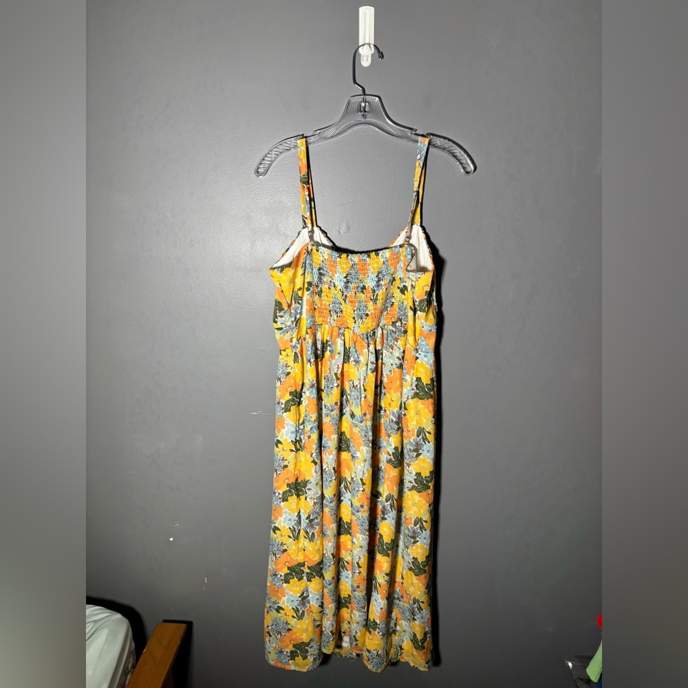 Abercrombie & Fitch Floral Button Midi Dress Women’s Size Large NWOT - Picture 3 of 5
